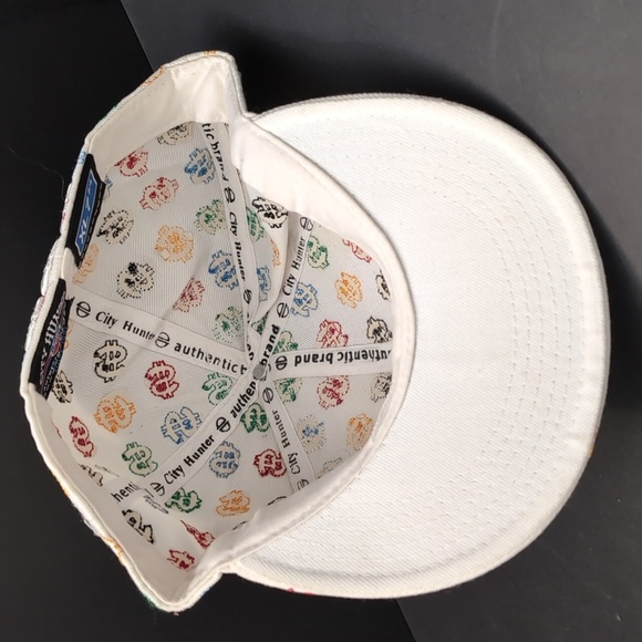 NWT,City Hunter Dollar Sign White Flat Bill Fitted Hat,Size XL7 3/4. - Picture 8 of 11